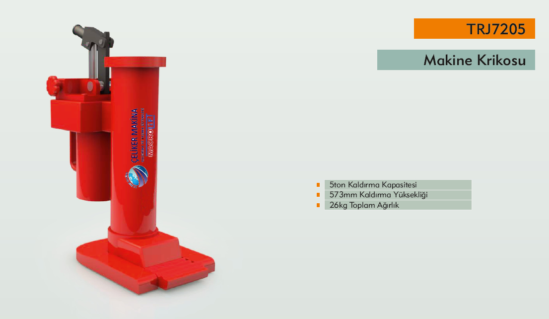 5 ton Tırnaklı Makine Krikosu Teknik Özellikleri