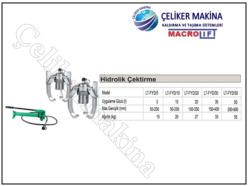 30 Hidrolik Çektirme Teknik Özellikleri
