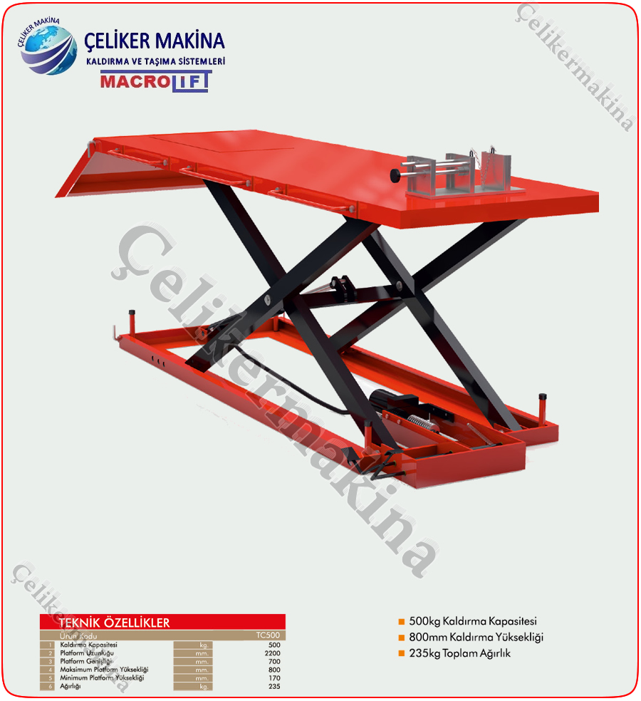 Motorsiklet Platform Teknik Özellikleri