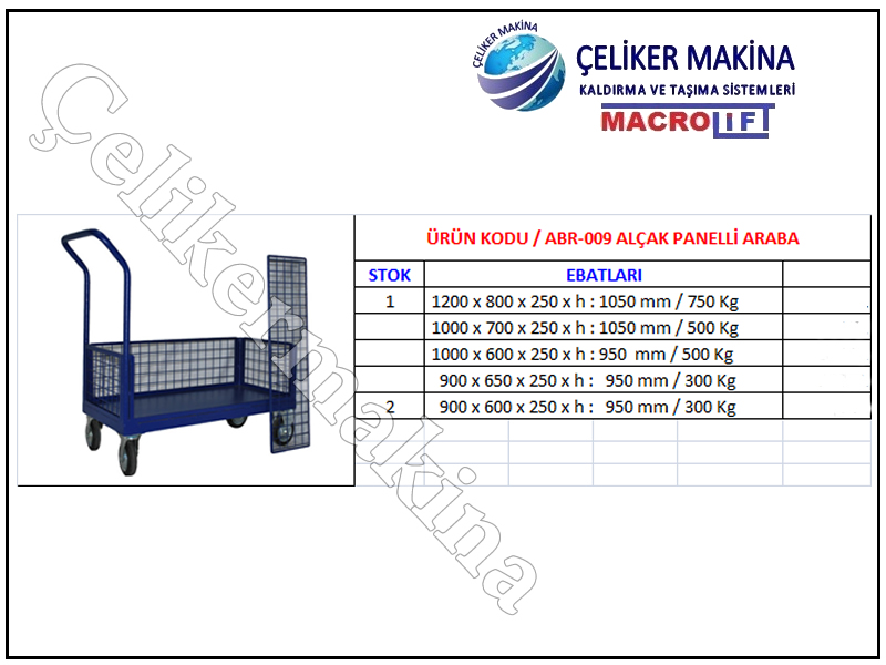 Paket Taşıma Arabaları Teknik Özellikleri